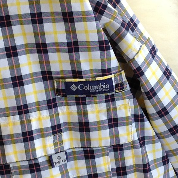 NWT Columbia PFG Fishing Gear Shirt Size 3X Omni Shade Plaid Short Sleeves - Picture 5 of 13